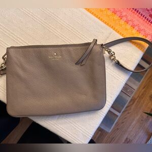 Kate Spade Pebbled Leather Purse/Clutch in Taupe